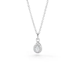 Collier Argent Blanc Tania Oxydes De Zirconium