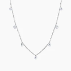Collier Argent Collie Argent Blanc Oxyde