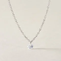 Collier Argent Constantin Argent Blanc Oxyde