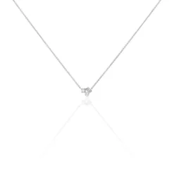 Collier Argent Duredle Oxydes De Zirconium