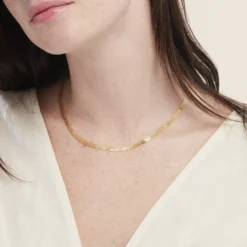Collier Argent Jaune Carola