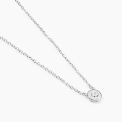 Collier Argent Laureano Oxydes De Zirconium