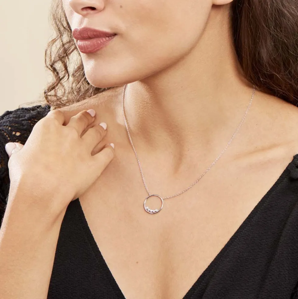 Collier Argent Leonerd Oxydes De Zirconium
