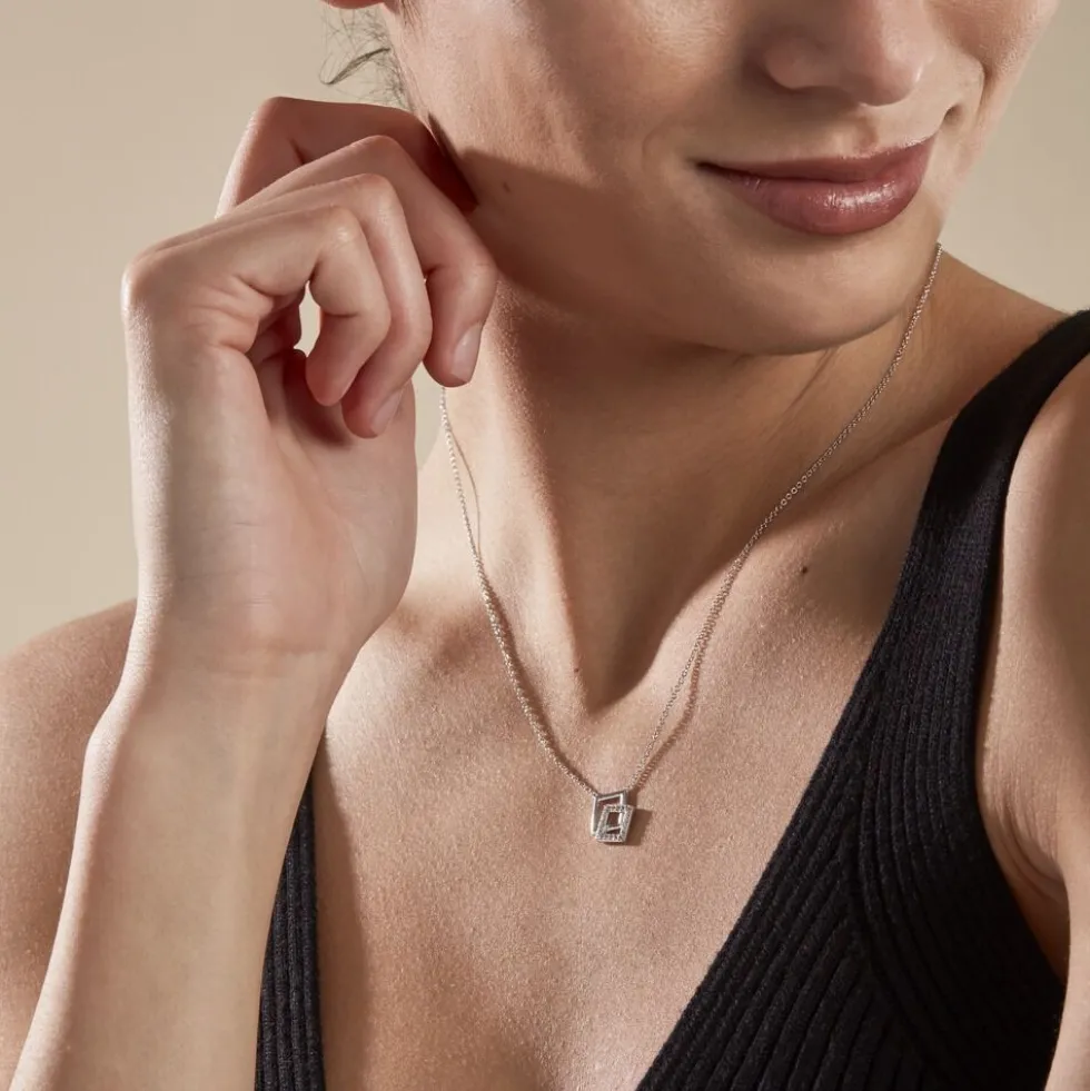 Collier Argent Maysoon Oxydes De Zirconium