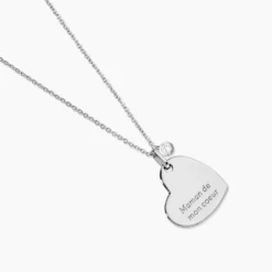 Collier Argent Mellicent Oxyde De Zirconium