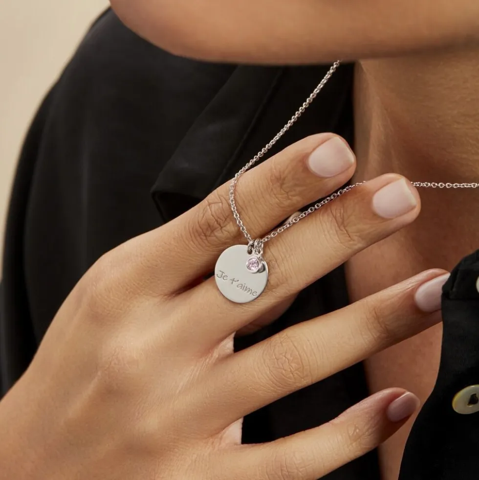 Collier Argent Prew Oxyde De Zirconium