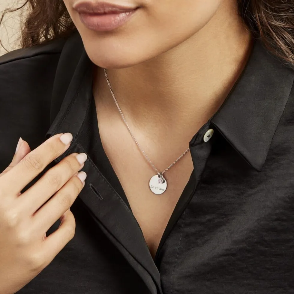 Collier Argent Prew Oxyde De Zirconium