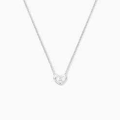 Collier Argent Savin Oxydes De Zirconium