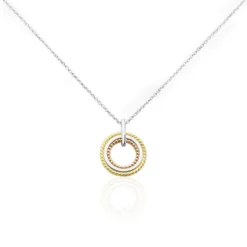 Collier Argent Tricolore Cainnech