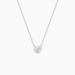 Collier Argent Valente Oxydes De Zirconium