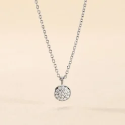 Collier Argent Victorin Oxydes De Zirconium