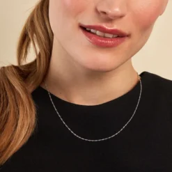 Collier Arletty Argent Blanc