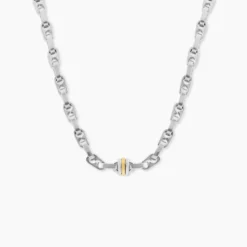 Collier Astrig Or Acier Bicolore