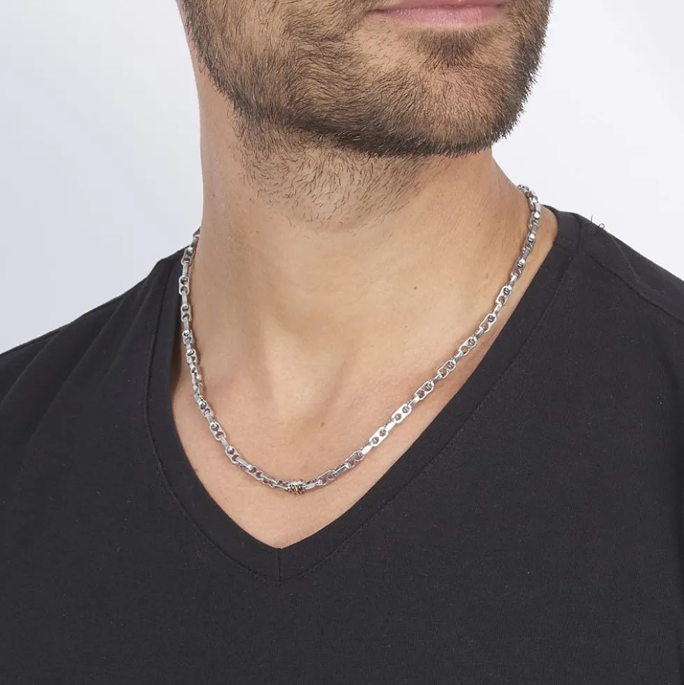 Collier Astrig Or Acier Bicolore