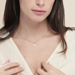 Collier Austen Argent Blanc Oxyde De Zirconium