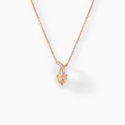 Collier Avalon Argent Rose Oxyde De Zirconium