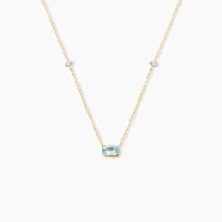 Collier Ayomide Or Jaune Topaze Oxyde De Zirconium