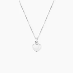 Collier Barbara Argent Blanc