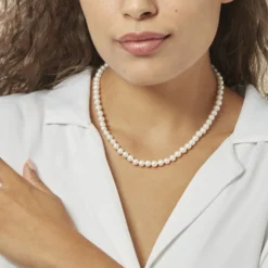 Collier Baroque Or Jaune Perle De Culture