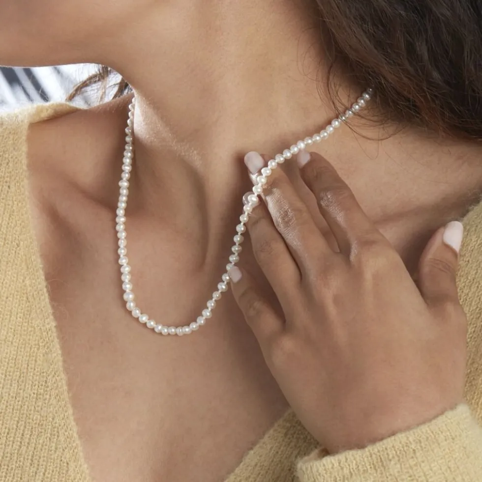 Collier Baroque Or Jaune Perle De Culture