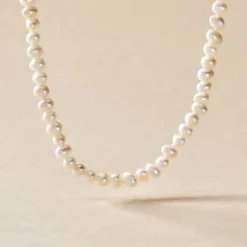 Collier Baroque Or Jaune Perle De Culture