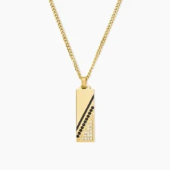 Collier Bartev Acier Jaune Cristal