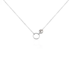 Collier Bastiano Argent Blanc Oxyde De Zirconium