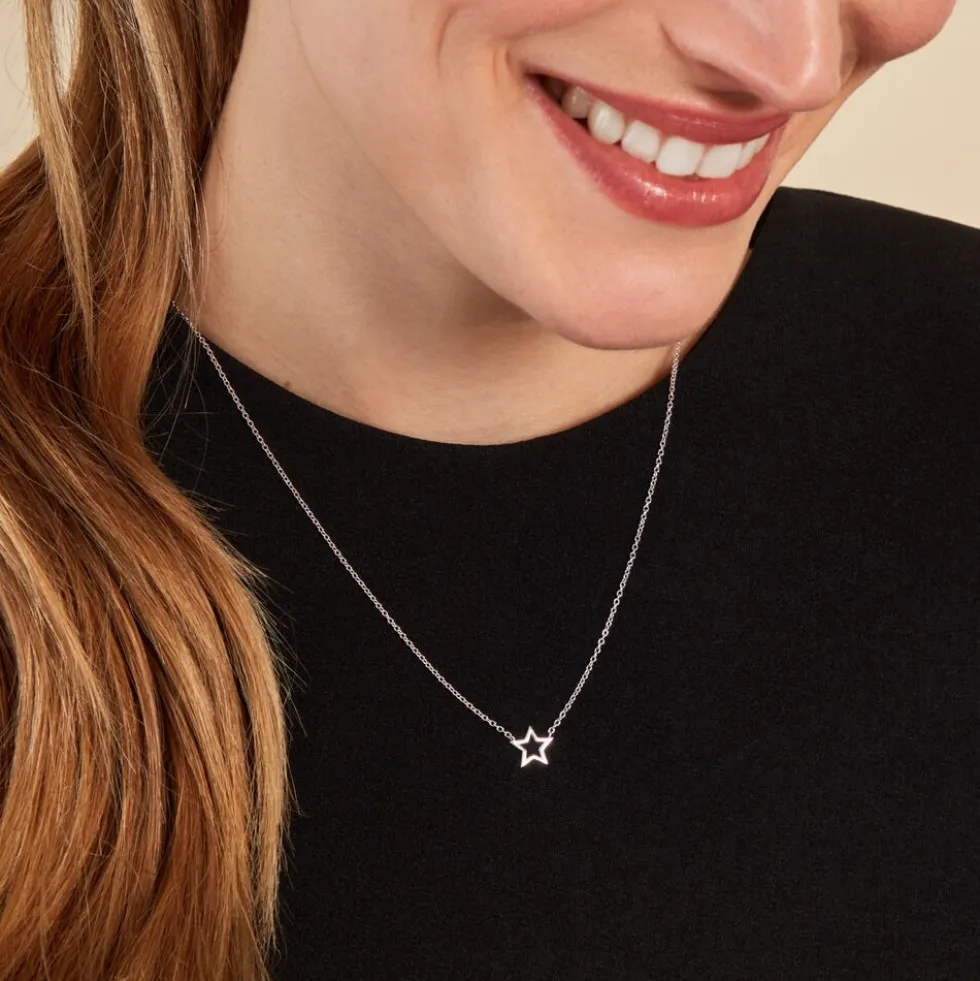 Collier Bess Argent Blanc