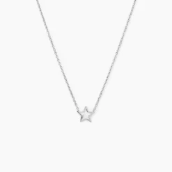 Collier Bess Argent Blanc