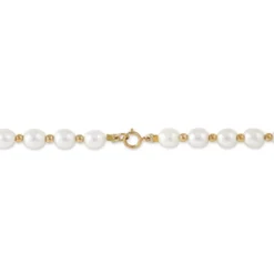 Collier Billes Or Jaune Perle De Culture