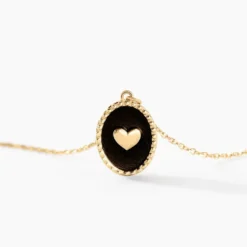 Collier Black Jack Or Jaune