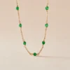 Collier Calliope Plaqué Or Doré Agate