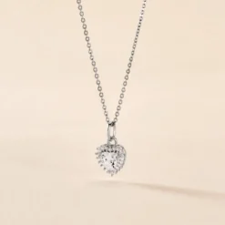 Collier Calvi Argent Blanc Oxyde De Zirconium