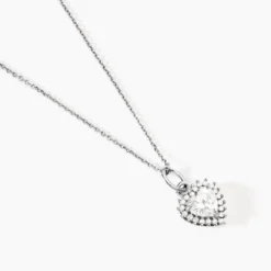 Collier Calvi Argent Blanc Oxyde De Zirconium