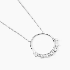 Collier Camil Argent Blanc Oxyde De Zirconium
