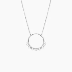 Collier Camil Argent Blanc Oxyde De Zirconium
