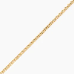 Collier Capucin Or Jaune Maille Marine Plate