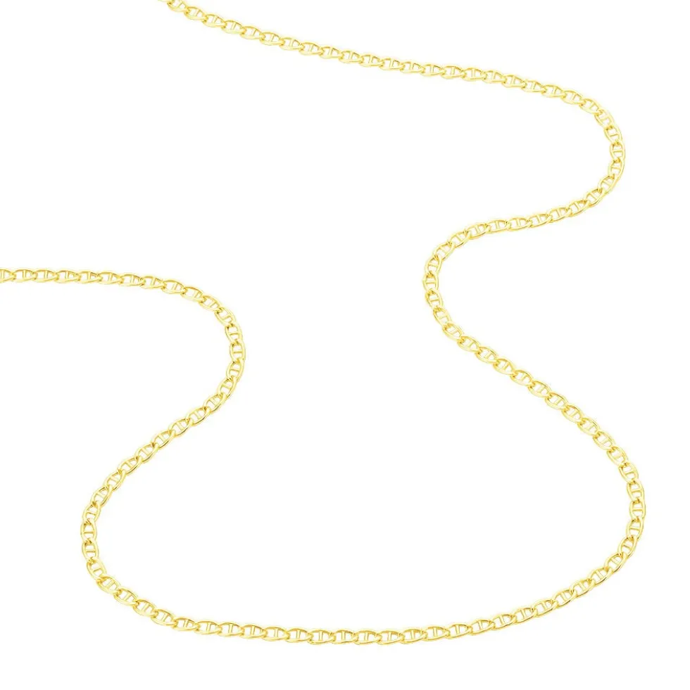 Collier Capucin Or Jaune Maille Marine Plate