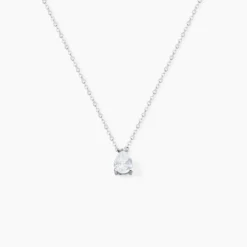 Collier Carolyn Argent Blanc Oxyde De Zirconium