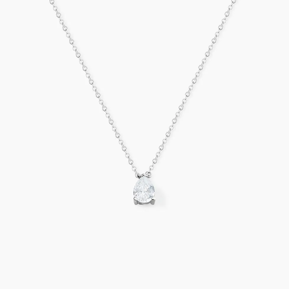 Collier Carolyn Argent Blanc Oxyde De Zirconium
