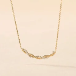 Collier Carolyne Or Jaune Oxyde De Zirconium