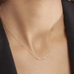 Collier Carolyne Or Jaune Oxyde De Zirconium