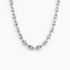 Collier Carrus Maille Grain De Cafe Argent Blanc