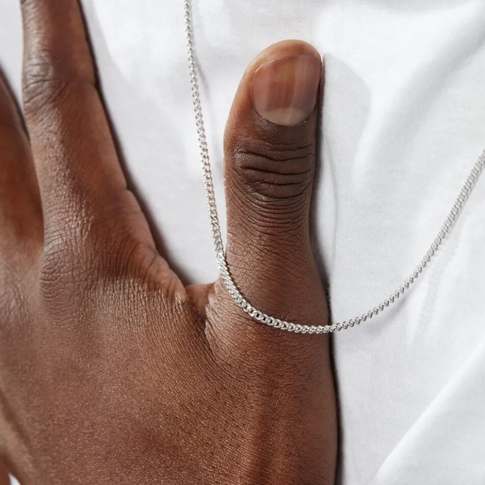 Collier Casper Argent Blanc