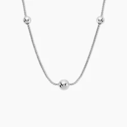 Collier Catarina Argent Blanc