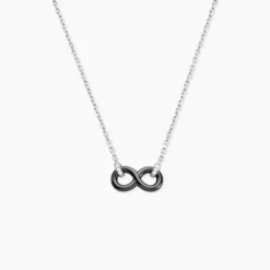 Collier Celinia Argent Blanc Céramique Et Oxyde De Zirconium
