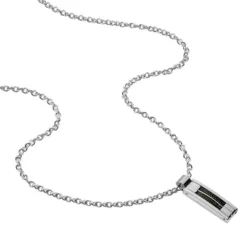 Collier Charlie-rose Acier Blanc