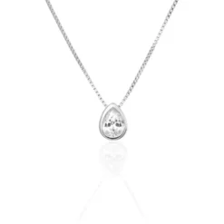 Collier Cherice Argent Blanc Oxyde De Zirconium