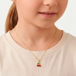 Collier Cherry Cerise Or Jaune