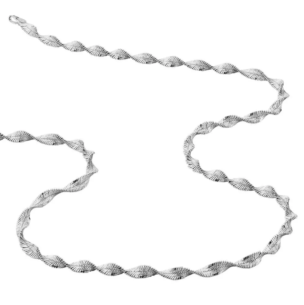Collier Ciana Torsade Diamante Argent Blanc